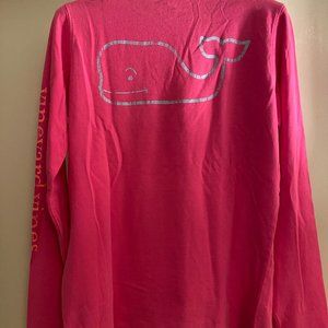 Vineyard Vines soft comfortable vintage two tone pink long sleeve tee